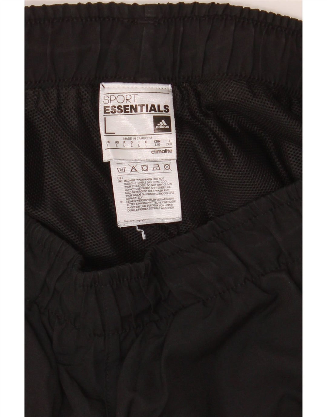 Adidas Mens Climalite Sport Shorts Large Black Polyester