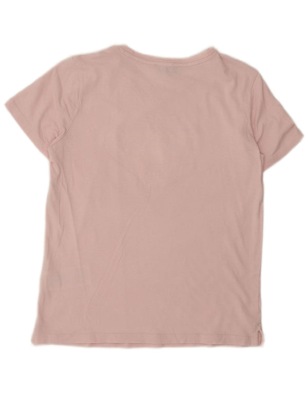 Guess Womens Graphic T-Shirt Top UK 8 Small Pink Cotton