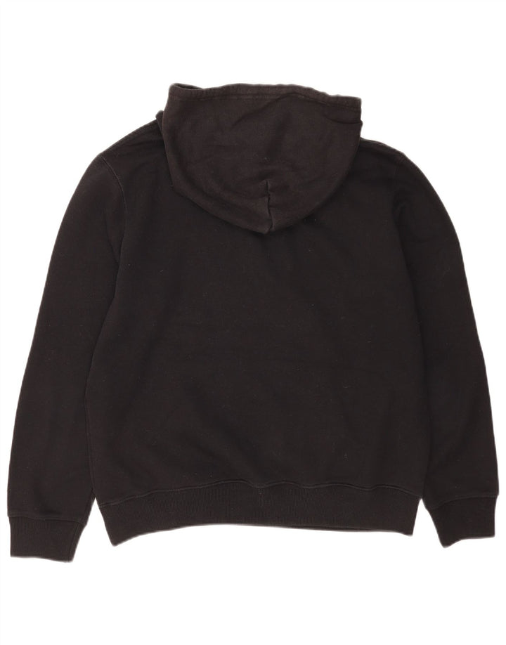 Champion Mens Graphic Hoodie Jumper Large Black Cotton