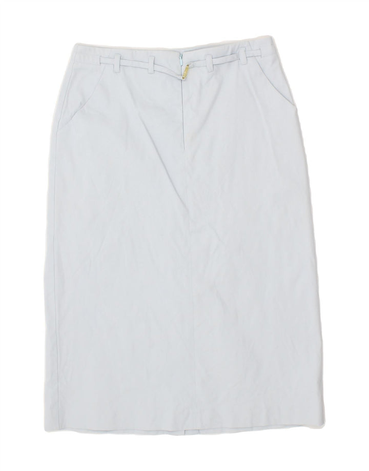 TRUSSARDI Womens Straight Skirt IT 44 Medium W30 Blue Polyamide Vintage Trussardi and Second-Hand Trussardi from Messina Hembry 