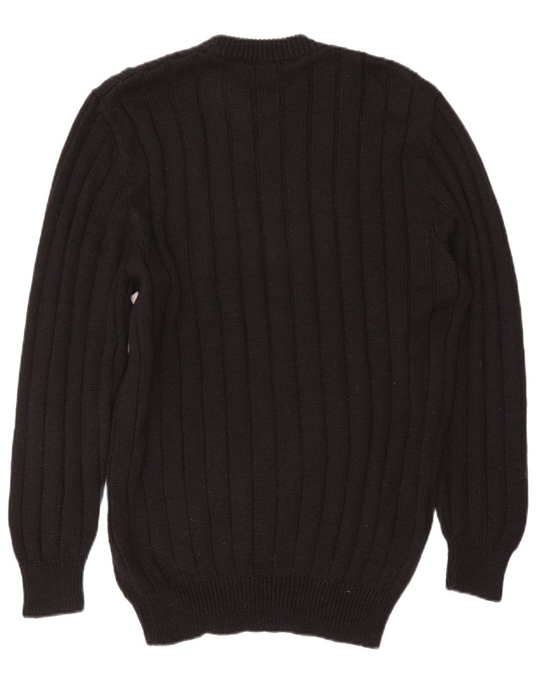 Vintage Womens Jumper Dress IT 50 XL Black Wool