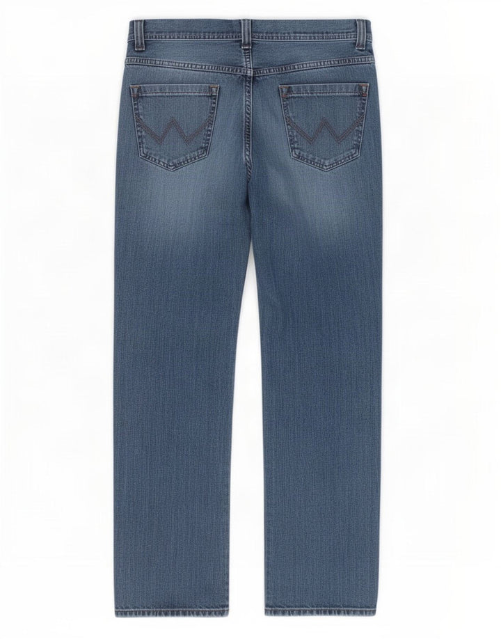 Wrangler Mens Wesley Regular Straight Jeans W36 L32 Blue Cotton