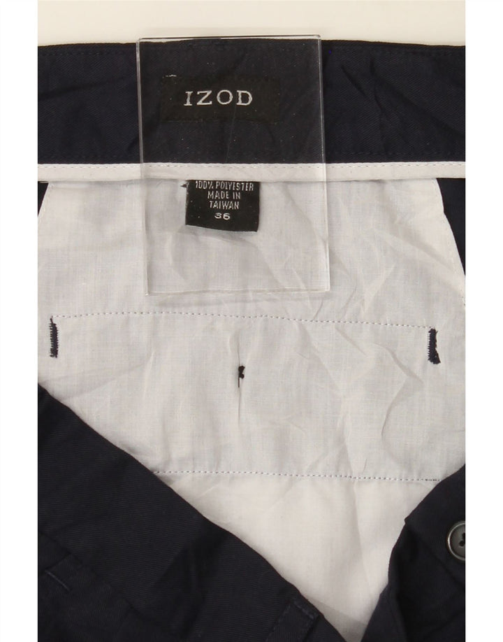 IZOD Mens Pegged Chino Shorts W36 Large Navy Blue Polyester Vintage Izod and Second-Hand Izod from Messina Hembry 