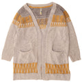 Weird Fish Womens Open Cardigan Sweater UK 10 Small Grey Geometric Acrylic