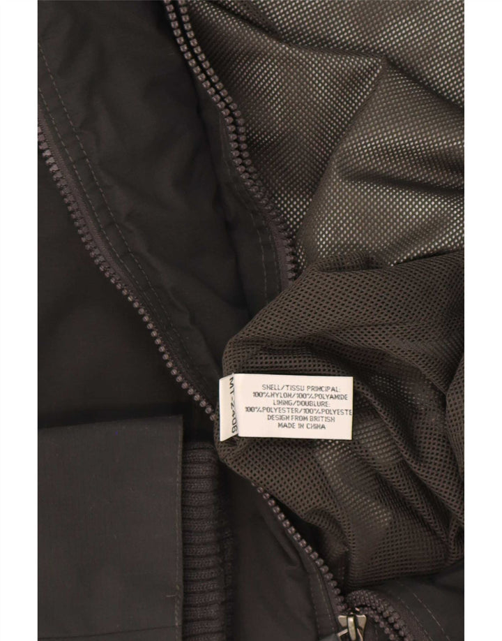 Superdry Mens Rain Jacket UK 38 Medium Black Nylon