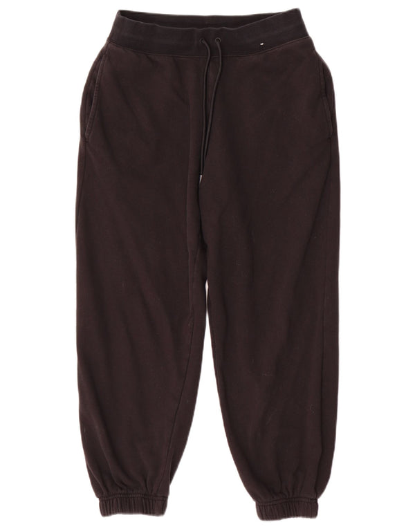 Marks & Spencer Womens Tracksuit Trousers Joggers UK 10 Small Black Cotton
