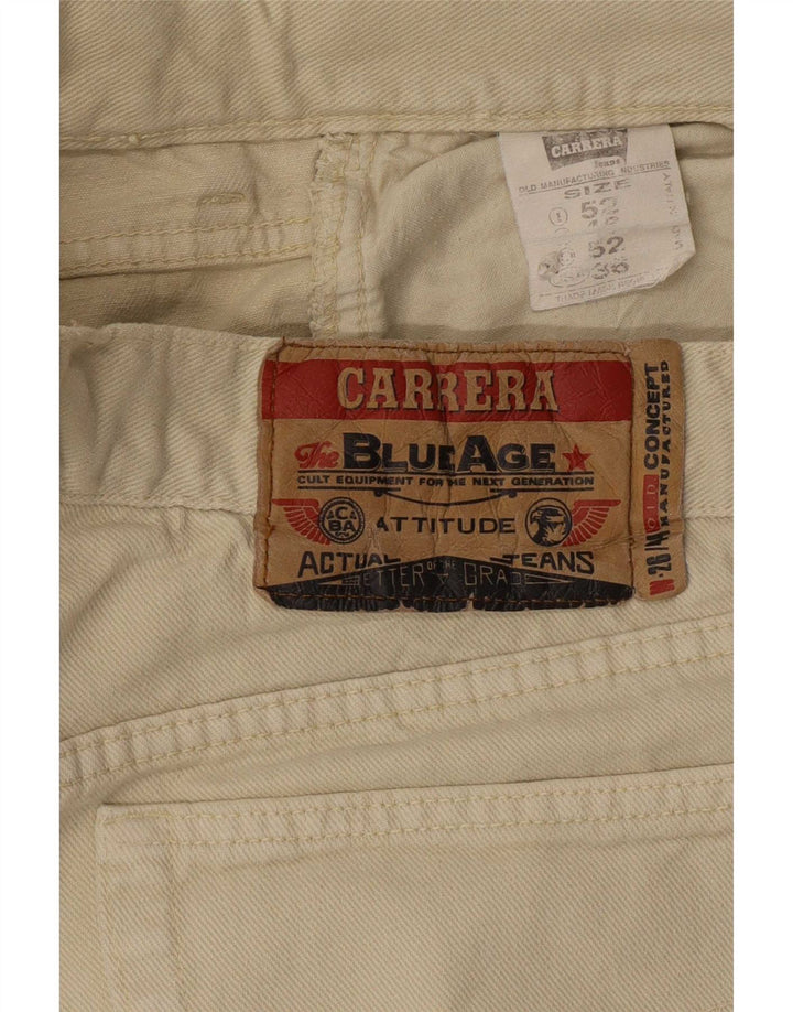 Carrera Mens Straight Jeans W36 L33 Beige Cotton
