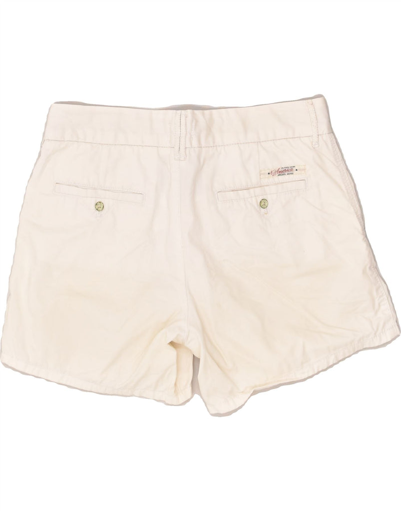 TOMMY HILFIGER Womens Chino Shorts W27 Small Off White Cotton | Vintage Tommy Hilfiger | Thrift | Second-Hand Tommy Hilfiger | Used Clothing | Messina Hembry 