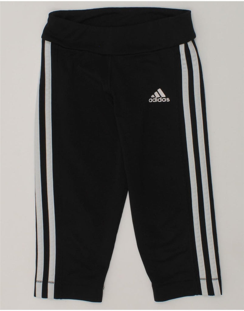 ADIDAS Girls Clima 365 Tracksuit Trousers 7-8 Years Black Polyester | Vintage Adidas | Thrift | Second-Hand Adidas | Used Clothing | Messina Hembry 