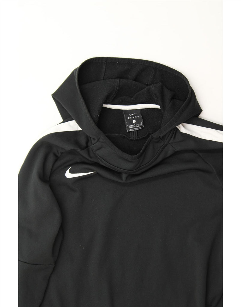NIKE Boys Hoodie Jumper 12-13 Years Large Black Colourblock Polyester Vintage Nike and Second-Hand Nike from Messina Hembry 