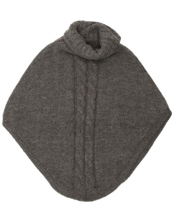 Vintage Womens Poncho Jumper One Size Grey