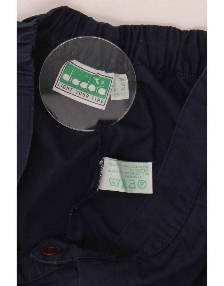 Diadora Mens Chino Shorts Large W36 Navy Blue Polyester