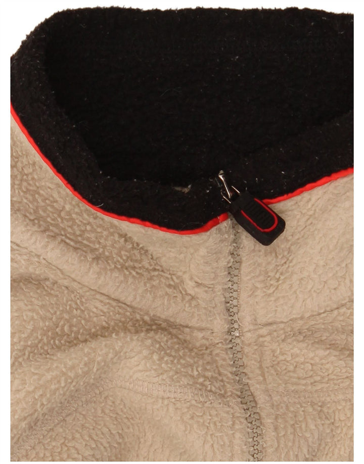 FILA Mens Fleece Jacket UK 36 Small Beige Colourblock Polyester