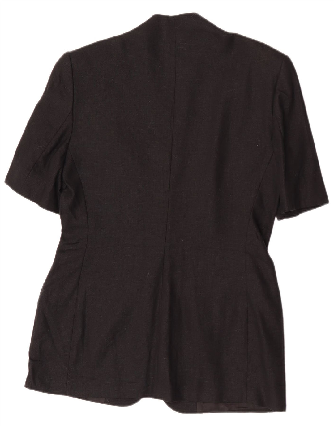 Les Copains Womens Short Sleeve 1 Button Blazer Jacket IT 44 Medium Black