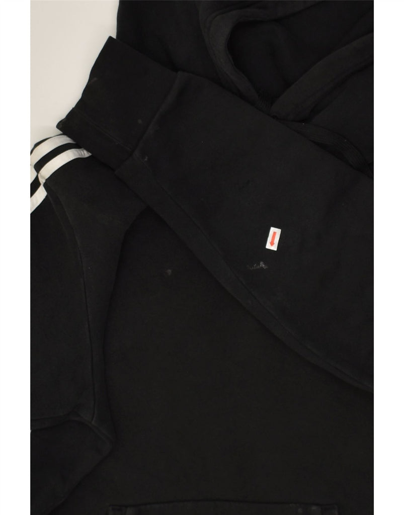 ADIDAS Mens Hoodie Jumper Medium Black Cotton | Vintage Adidas | Thrift | Second-Hand Adidas | Used Clothing | Messina Hembry 