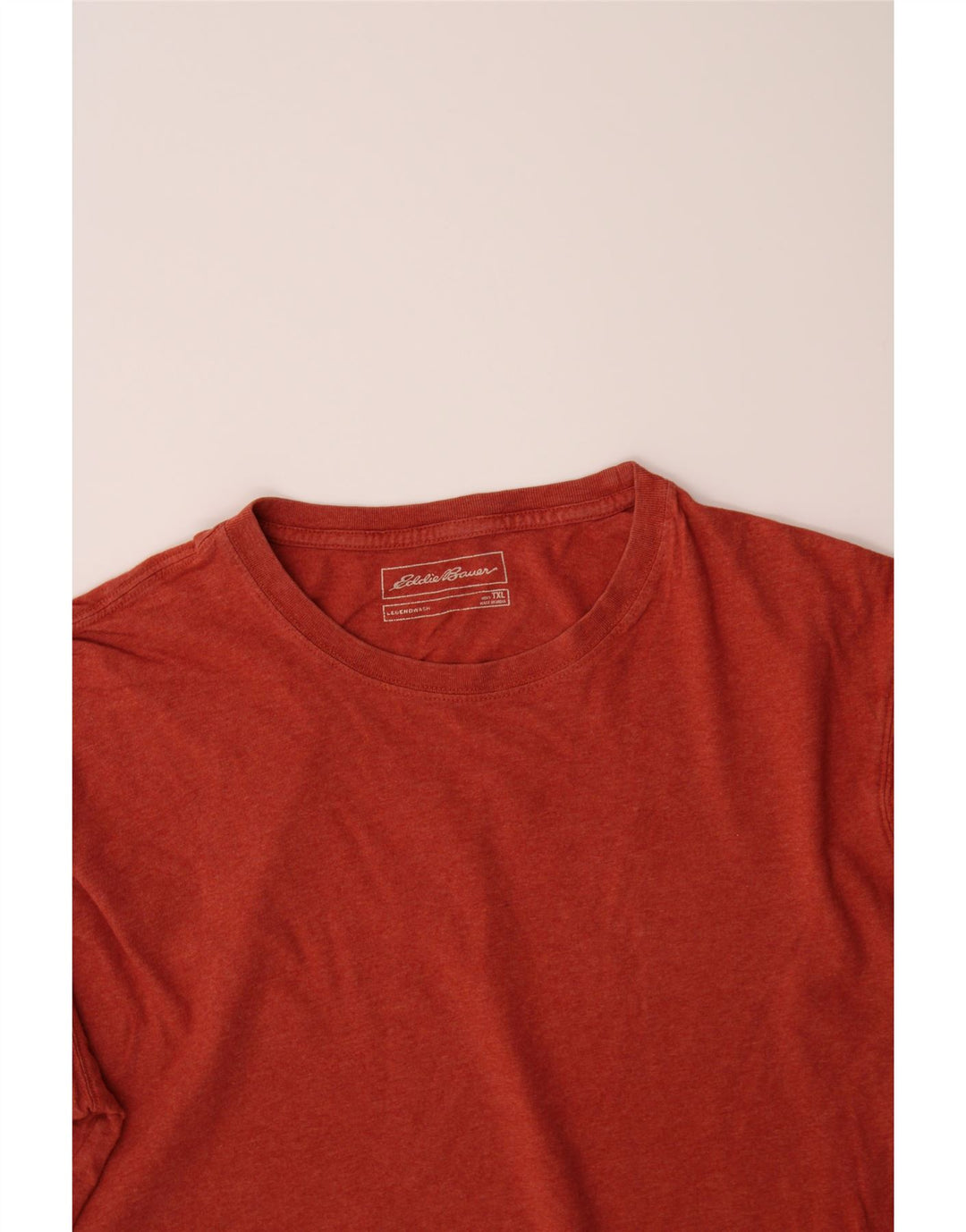 EDDIE BAUER Mens Tall T-Shirt Top XL Red Cotton Vintage Eddie Bauer and Second-Hand Eddie Bauer from Messina Hembry 