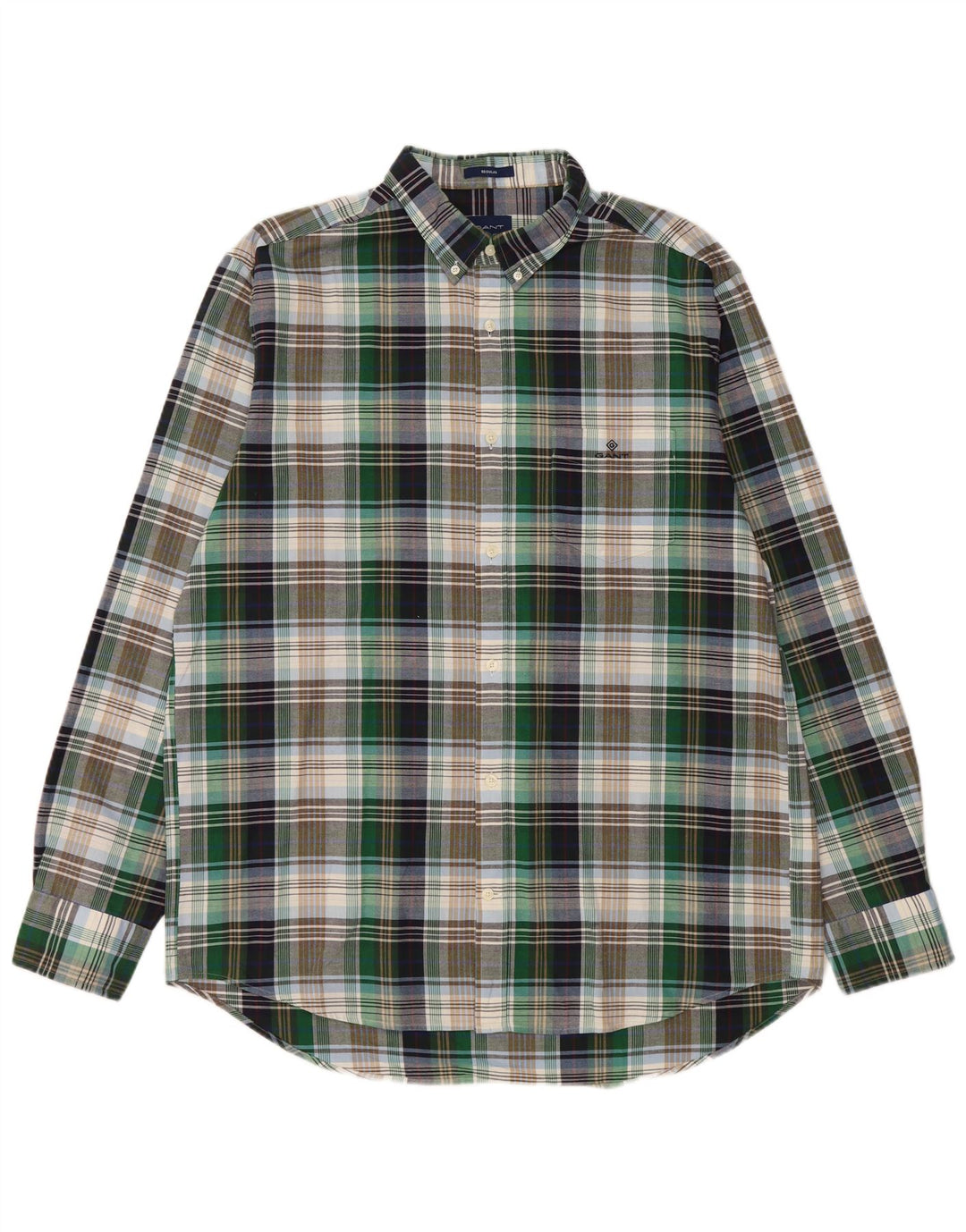 Gant Mens Regular Fit Shirt Size 43/44 17 1/2 XL Multicoloured Check Cotton