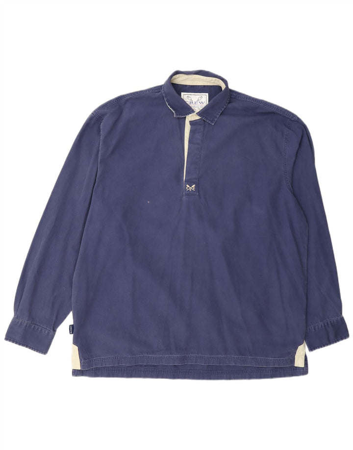 Crew Clothing Mens Pullover Shirt Large Navy Blue Cotton