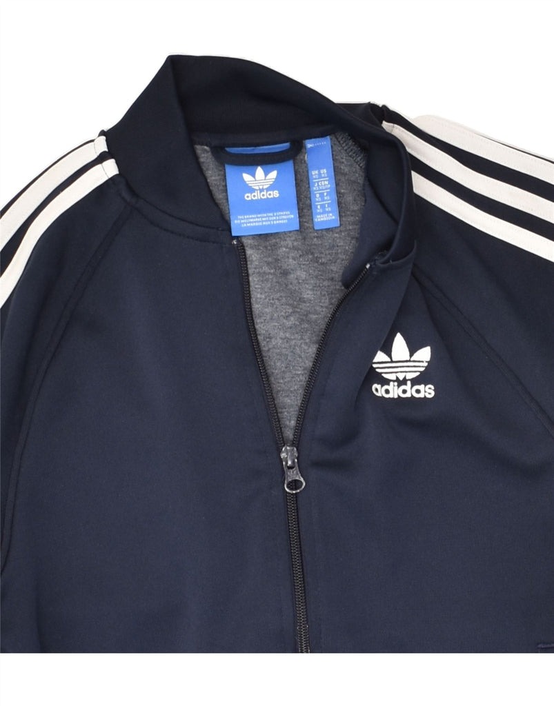 ADIDAS Mens Tracksuit Top Jacket XS Navy Blue Polyester | Vintage Adidas | Thrift | Second-Hand Adidas | Used Clothing | Messina Hembry 