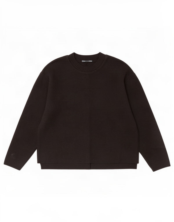 Zara Womens Crew Neck Jumper Sweater UK 10 Small Black Polyester