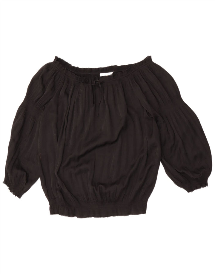 Calvin Klein Womens Off Shoulder Blouse Top UK 18 XL Black