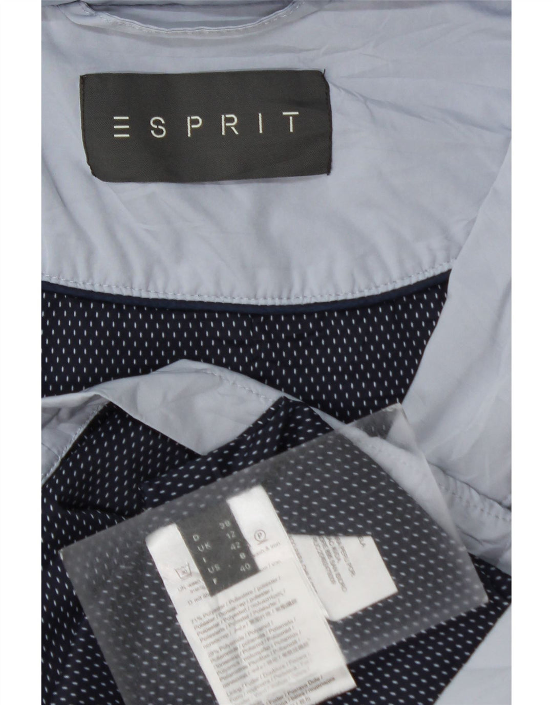 ESPRIT Womens Military Jacket  UK 12 Medium Blue Polyester