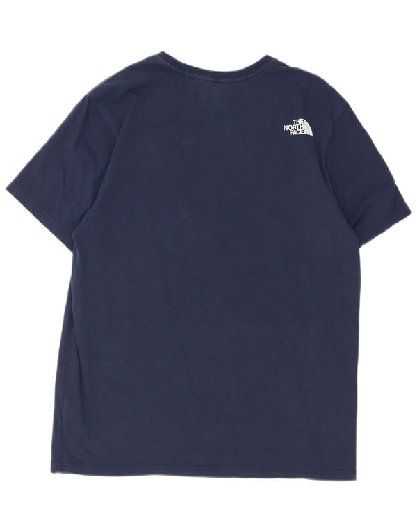 The North Face Mens Graphic T-Shirt Top Medium Navy Blue Cotton