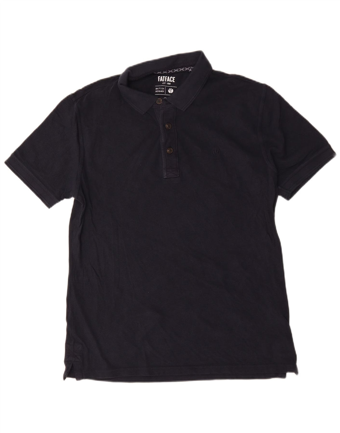 Fat Face Mens Regular Polo Shirt Medium Navy Blue Cotton