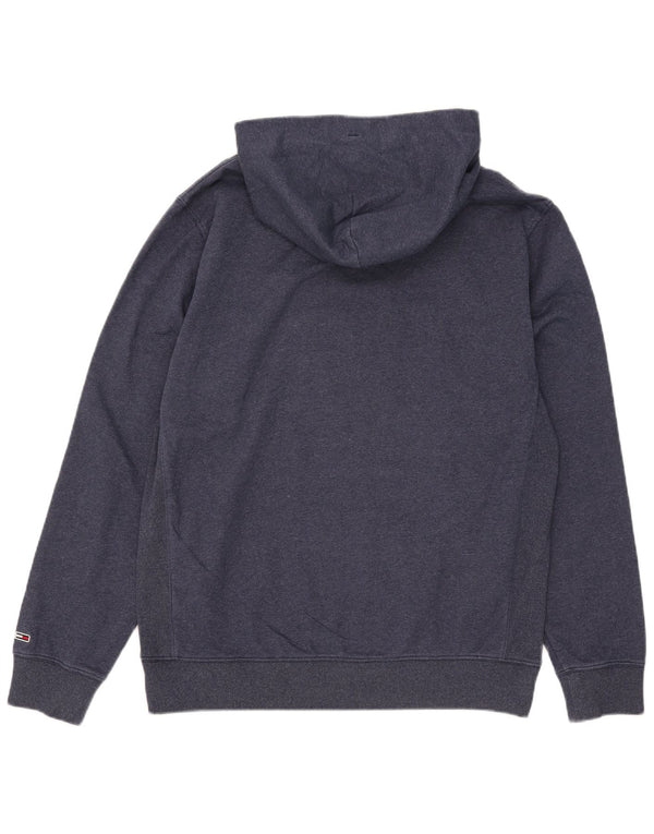 Tommy Hilfiger Mens Hoodie Jumper XL Navy Blue Cotton