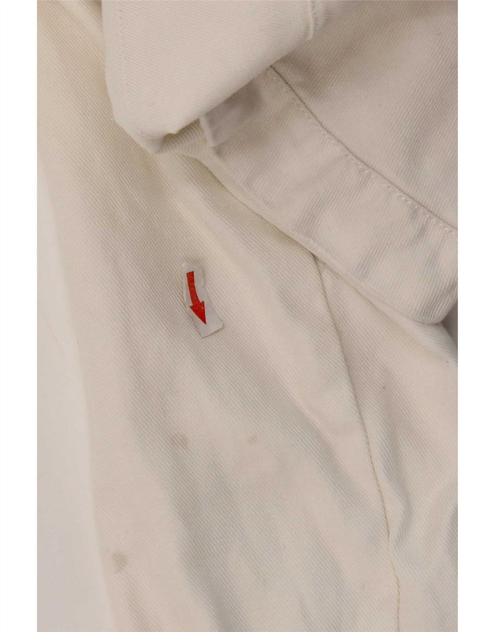 Zara Womens Open Bolero Jacket UK 12 Medium White Cotton