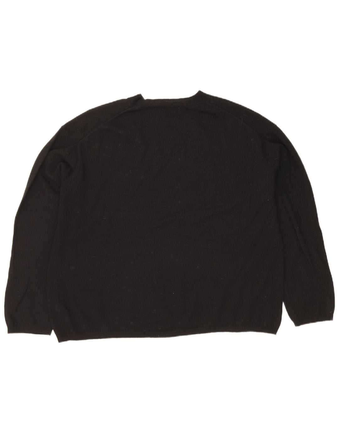 Zara Womens Oversized Crew Neck Jumper Sweater UK 14 Medium Black