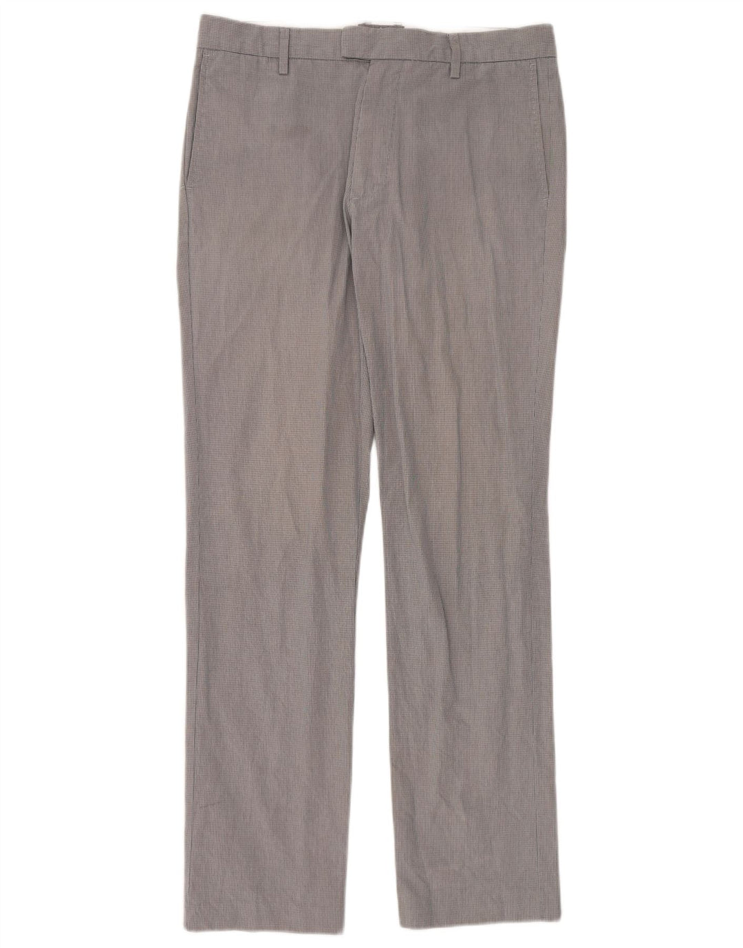 Dockers Mens Straight Suit Trousers W32 L34 Grey Check Cotton