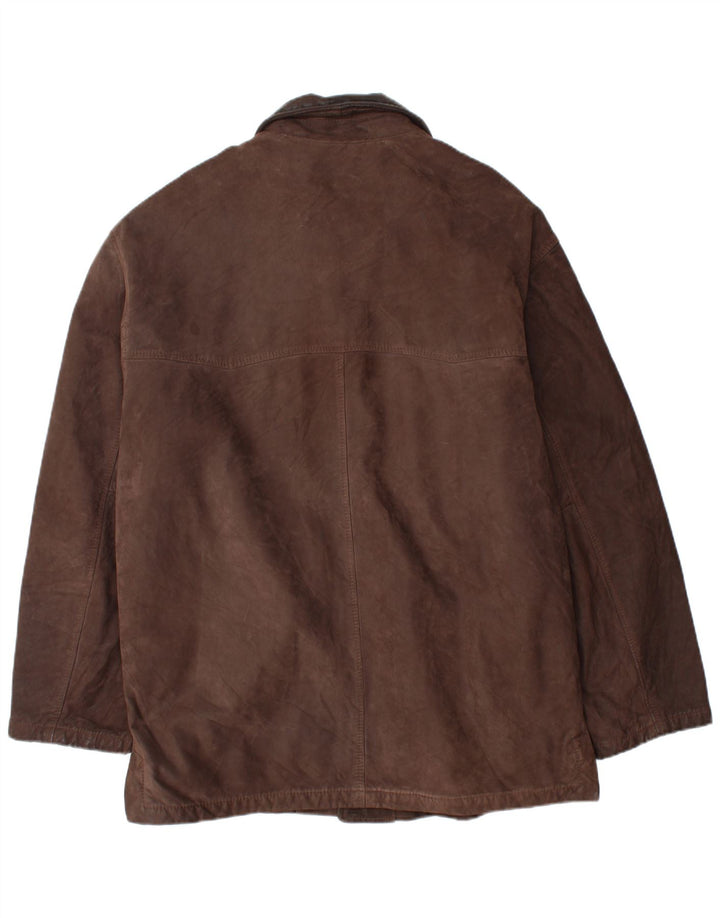 Pelle Moda Mens Leather Jacket IT 54 2XL Brown Leather