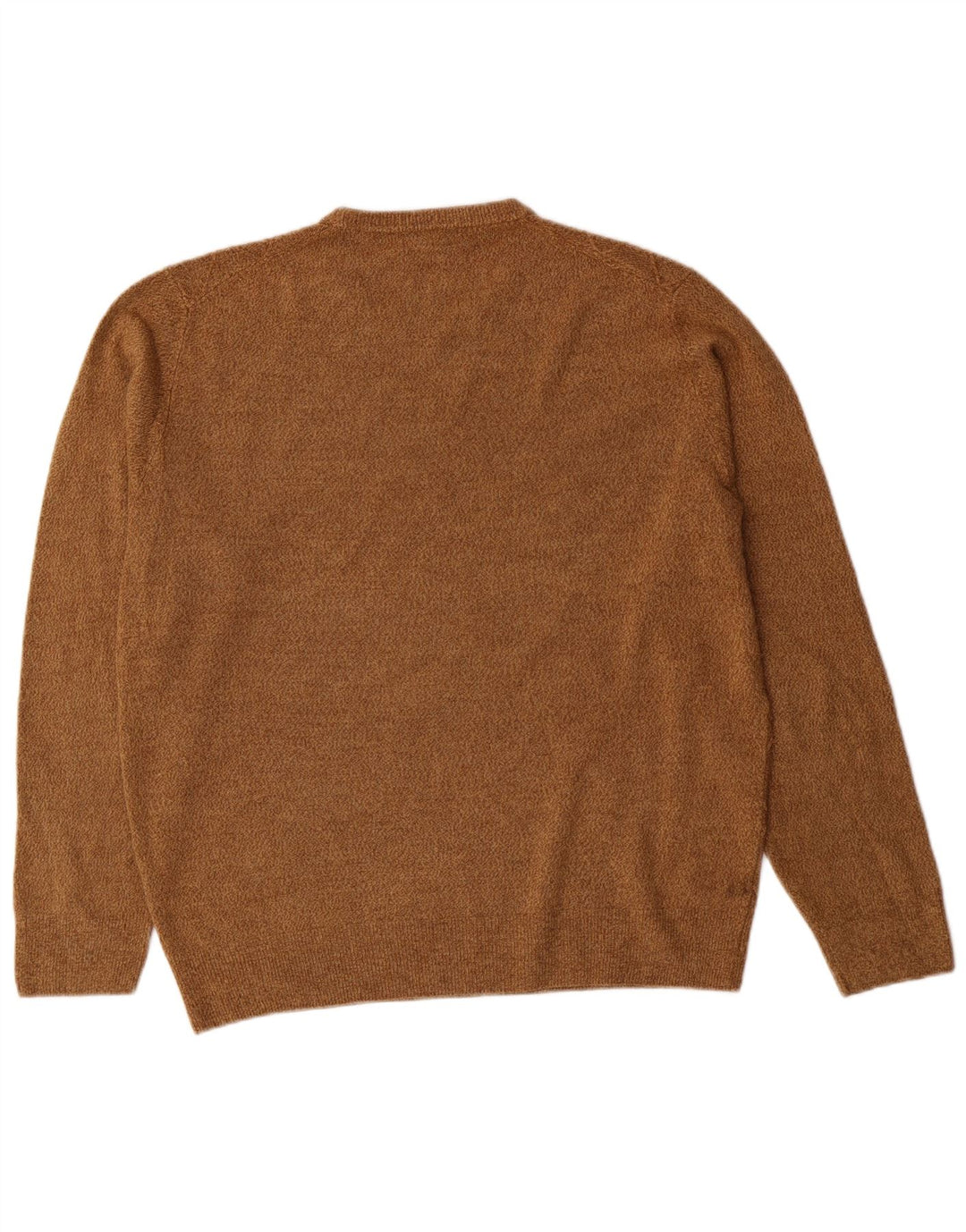Dockers Mens Crew Neck Jumper Sweater Large Brown Argyle/Diamond Acrylic