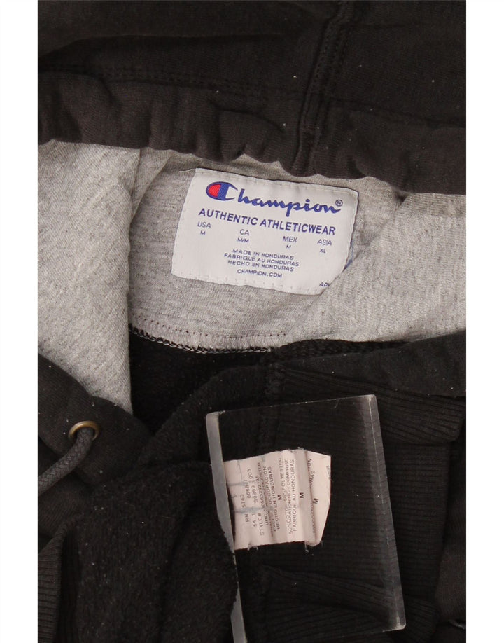Champion Mens Hoodie Jumper Medium Black Cotton