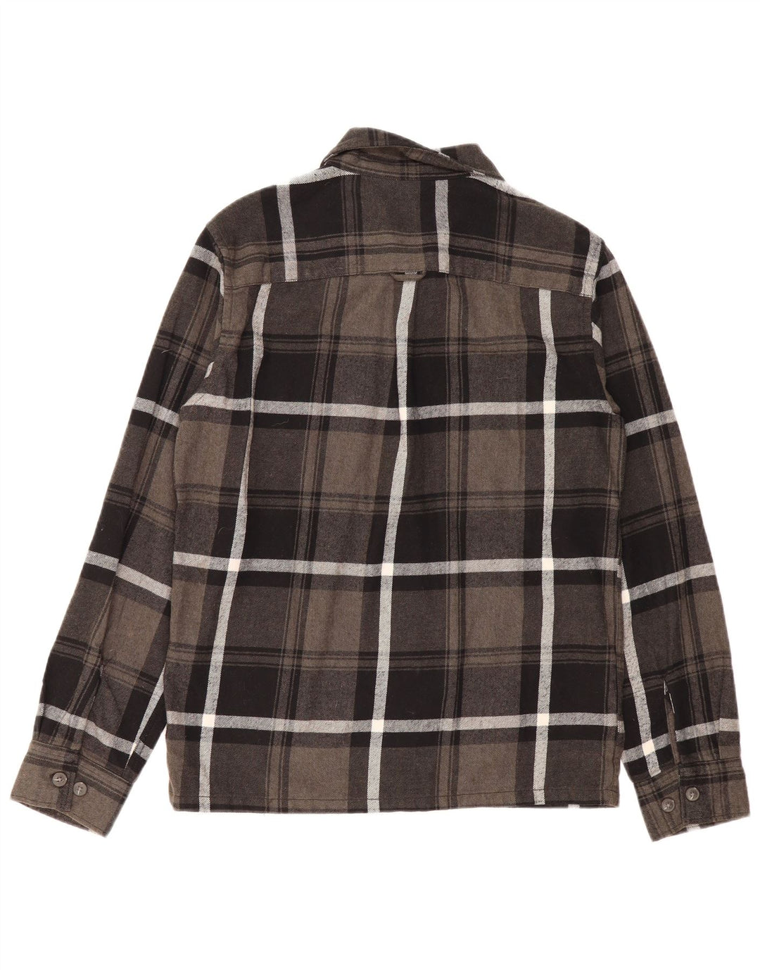 Jack & Jones Mens Flannel Shirt Small Grey Check Cotton
