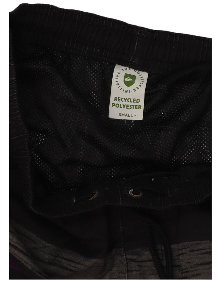 Quiksilver Mens Swimming Shorts Small Black Colourblock Polyester
