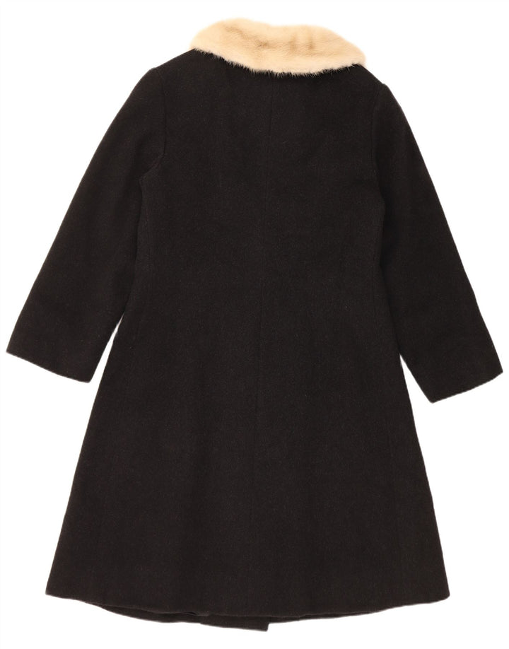 Vintage Womens Overcoat UK 10 Small Black
