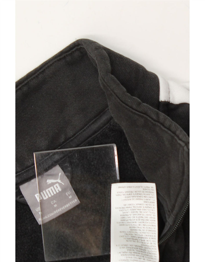 PUMA Womens Tracksuit Top Jacket UK 14 Medium Black Colourblock Cotton Vintage Puma and Second-Hand Puma from Messina Hembry 
