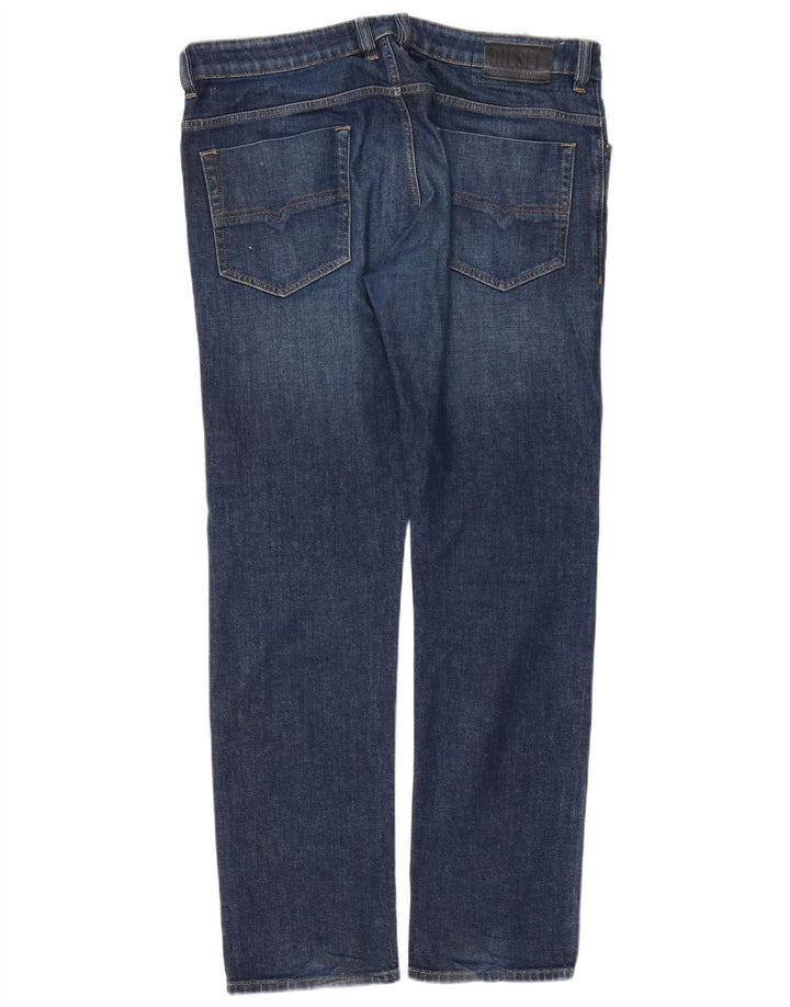 Diesel Mens D-Strukt Straight Jeans W36 L32 Blue Cotton