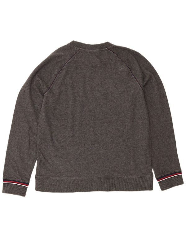 Fila Mens Graphic Sweatshirt Jumper Medium Grey Flecked Cotton