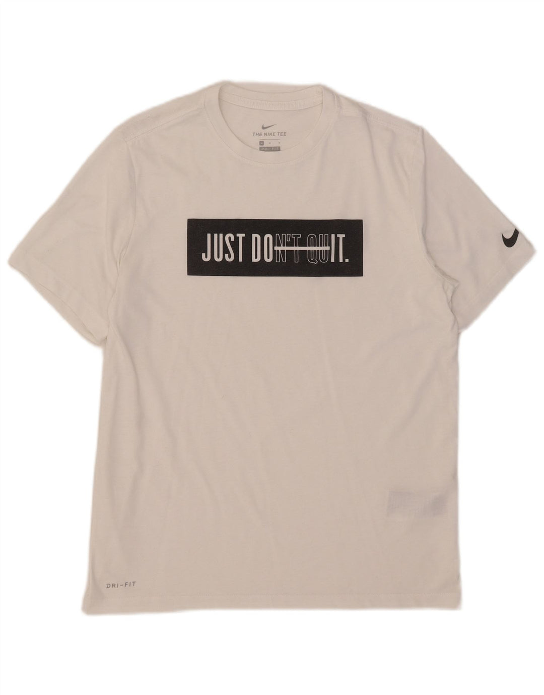 Nike Mens Dri Fit Graphic T-Shirt Top Medium White Cotton
