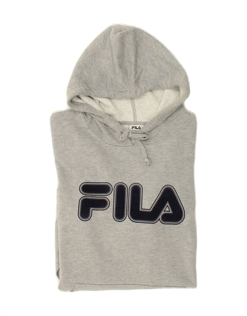 FILA Mens Graphic Hoodie Jumper Large Grey Cotton | Vintage Fila | Thrift | Second-Hand Fila | Used Clothing | Messina Hembry 