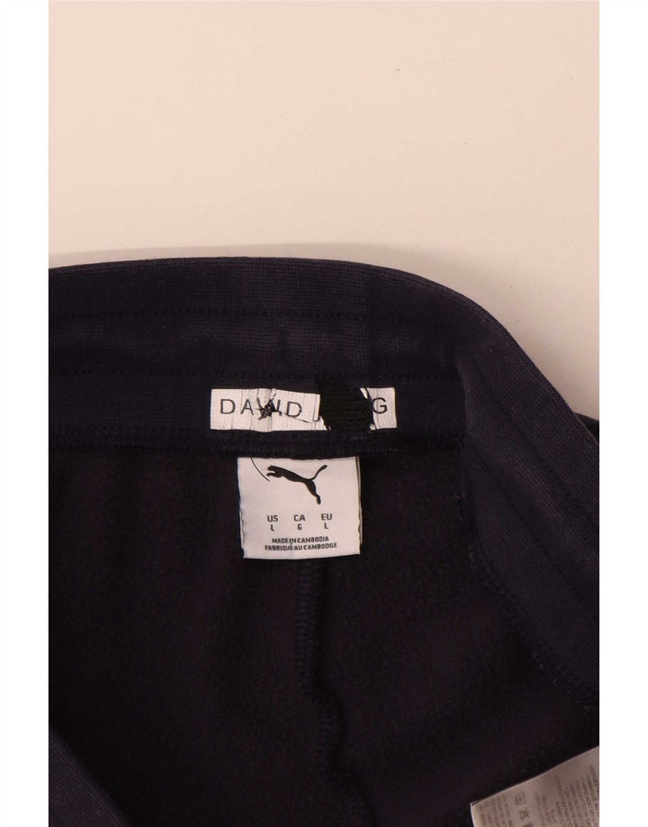 Puma Womens Tracksuit Trousers Large Navy Blue Cotton