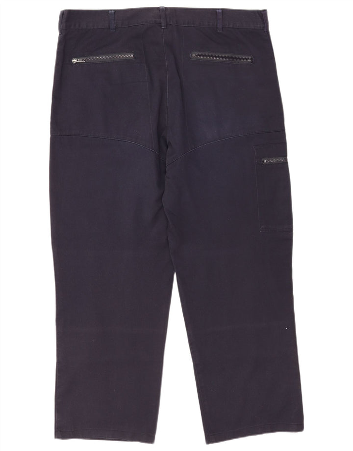 Dickies Mens Redhawk Straight Cargo Trousers W38 L28 Navy Blue Polyester