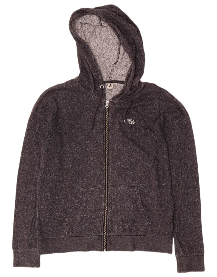 Vans Mens Zip Hoodie Sweater Small Grey Flecked Cotton