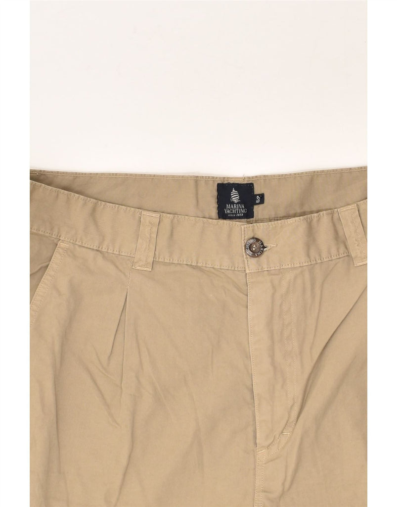 MARINA YACHTING Mens Casual Shorts IT 52 XL W38 Beige Cotton | Vintage Marina Yachting | Thrift | Second-Hand Marina Yachting | Used Clothing | Messina Hembry 