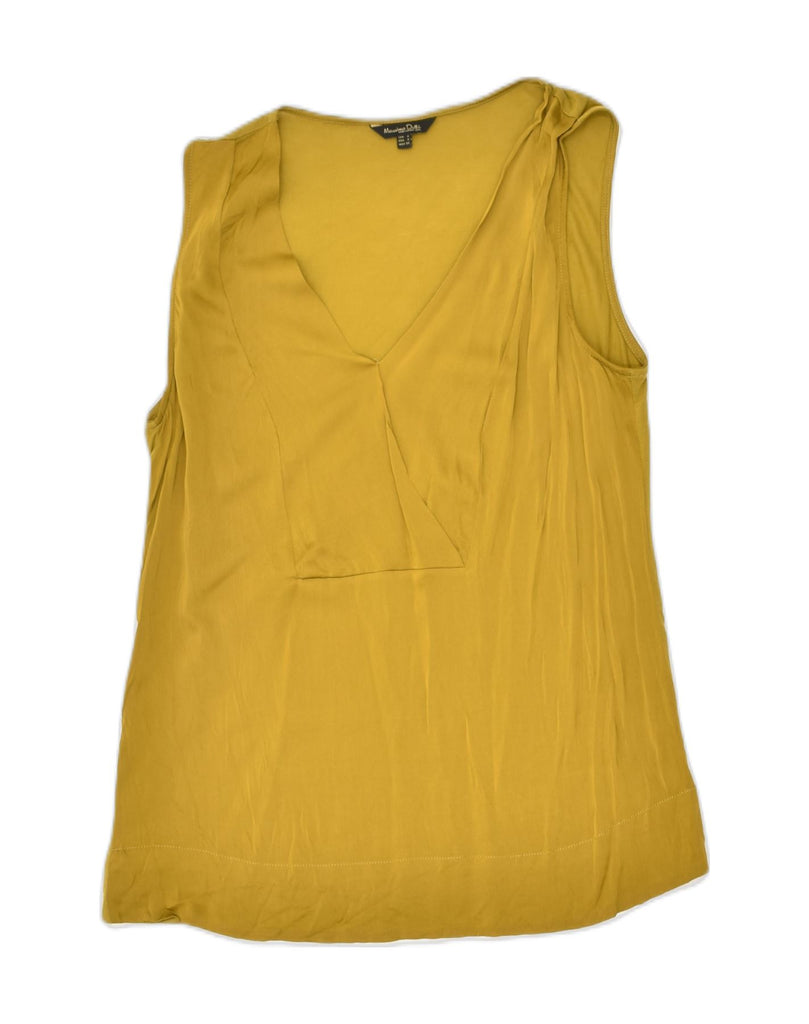 MASSIMO DUTTI Womens Sleeveless Blouse Top US 8 Medium Yellow | Vintage Massimo Dutti | Thrift | Second-Hand Massimo Dutti | Used Clothing | Messina Hembry 