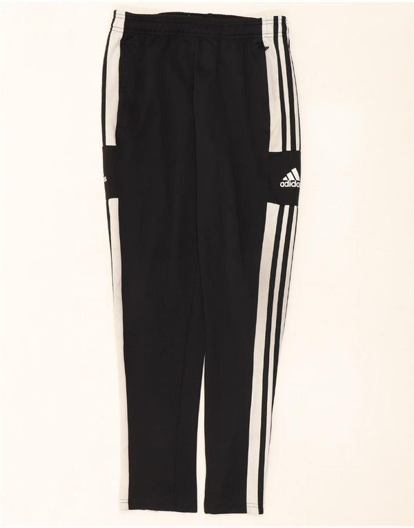 ADIDAS Boys Aeroready Tracksuit Trousers 13-14 Years Black Colourblock