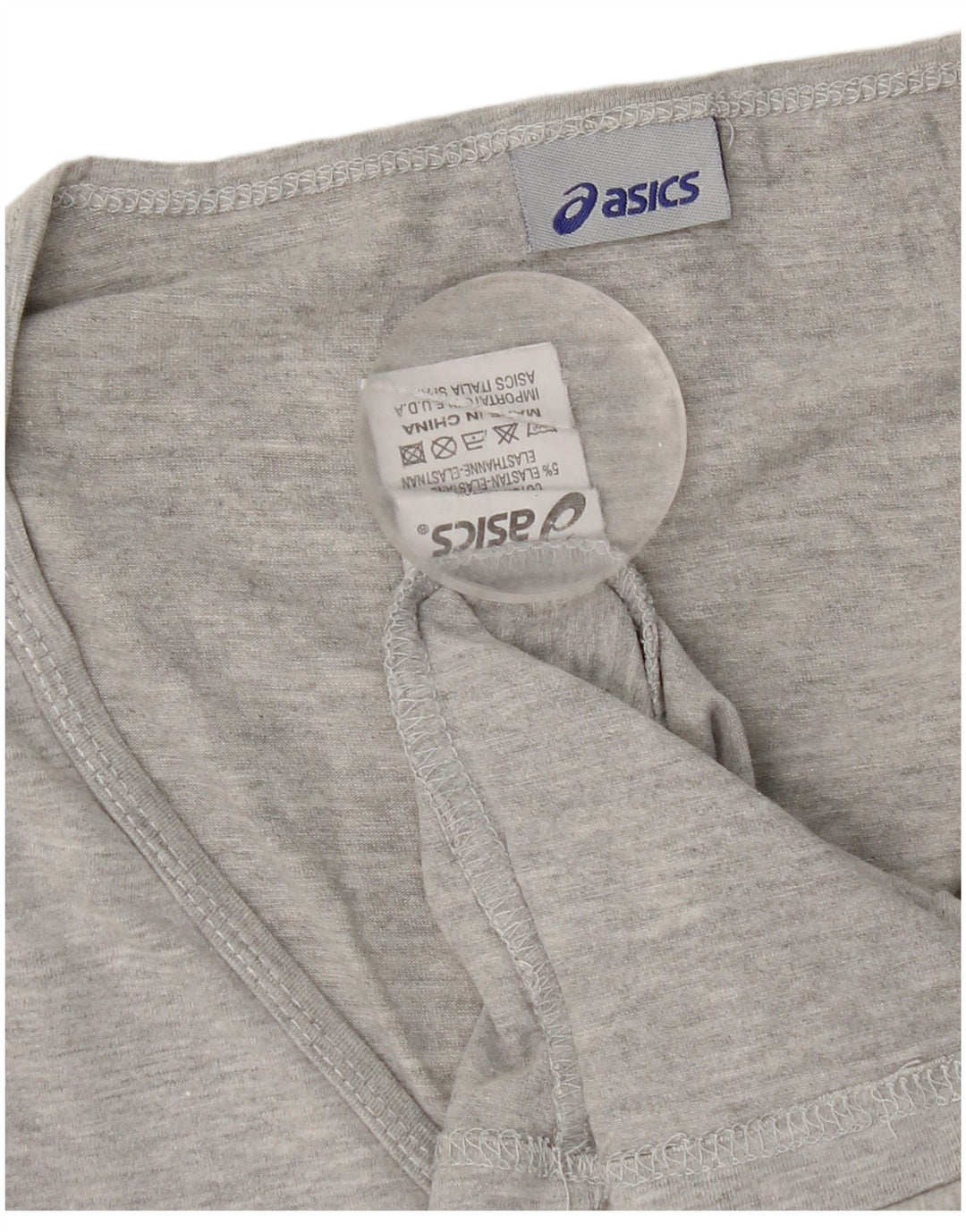 Asics Womens Top Long Sleeve UK 12 Medium Grey Cotton